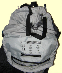 The Berghaus Arete 40 Rucksack with the lid open