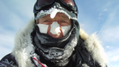 Close up photo of South Pole Expeditionist Chris Foot