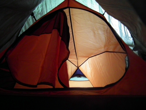 View inside the Vango Mirage 200 tent